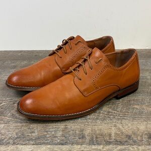 Vostey Plain-Toe Oxford Dress Shoes | Cognac Leather | Men’s US 11.5
